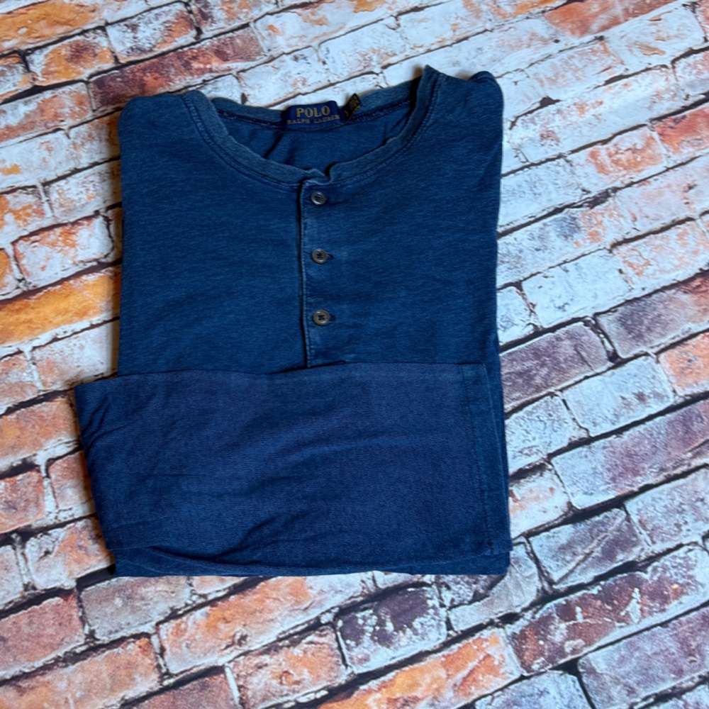 POLO Ralph Lauren Long Sleeve Navy Blue Henley